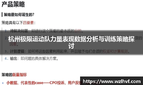 杭州极限运动队力量表现数据分析与训练策略探讨