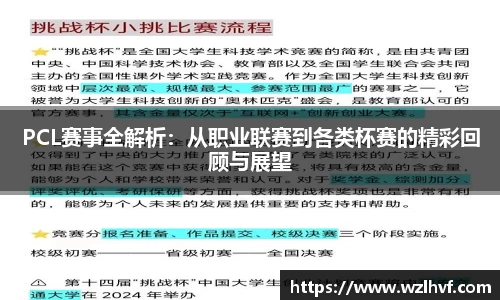PCL赛事全解析：从职业联赛到各类杯赛的精彩回顾与展望